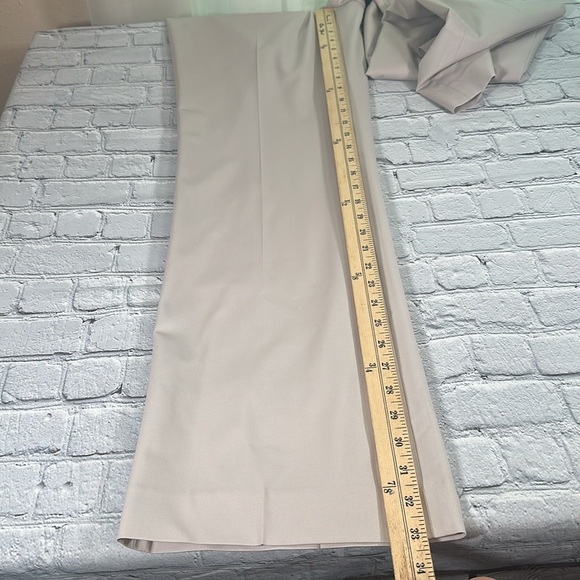 Lafayette 148 New York Menswear Pants Stretch Cotton Khaki Tan Size 10 NEW - Picture 15 of 16